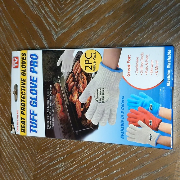 Tuff Glove Pro Heat Protective Gloves 2 Pc Value Pack in Beige OSFA - Picture 3 of 8